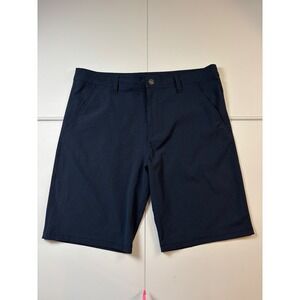 PrAna Hybridizer Shorts Men's 36 Navy Blue Stretch Hiking Outdoor Performance